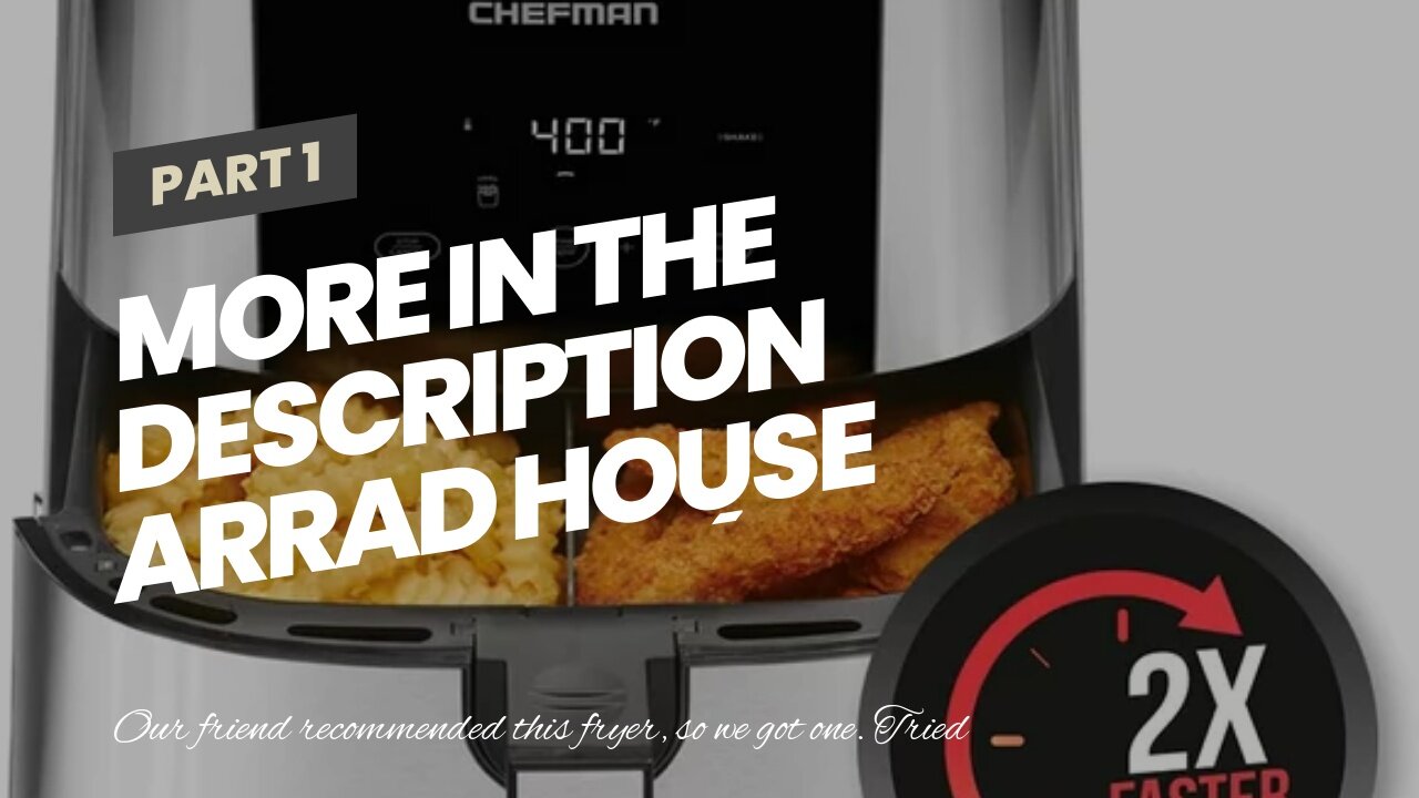More In The Description ARRAD HOUSE 5.8 Quart (5.5 Liter) Air Fryer , 8 Presets,1700w, Detachab...
