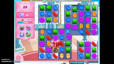 Candy Crush Level 1017 Audio Talkthrough, 1 Star 0 Boosters