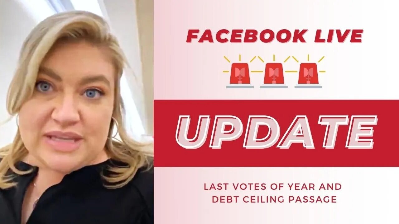 Rep. Cammack's Facebook Live December 14th Talking About Last Votes Of Year And Debt Ceiling Passage
