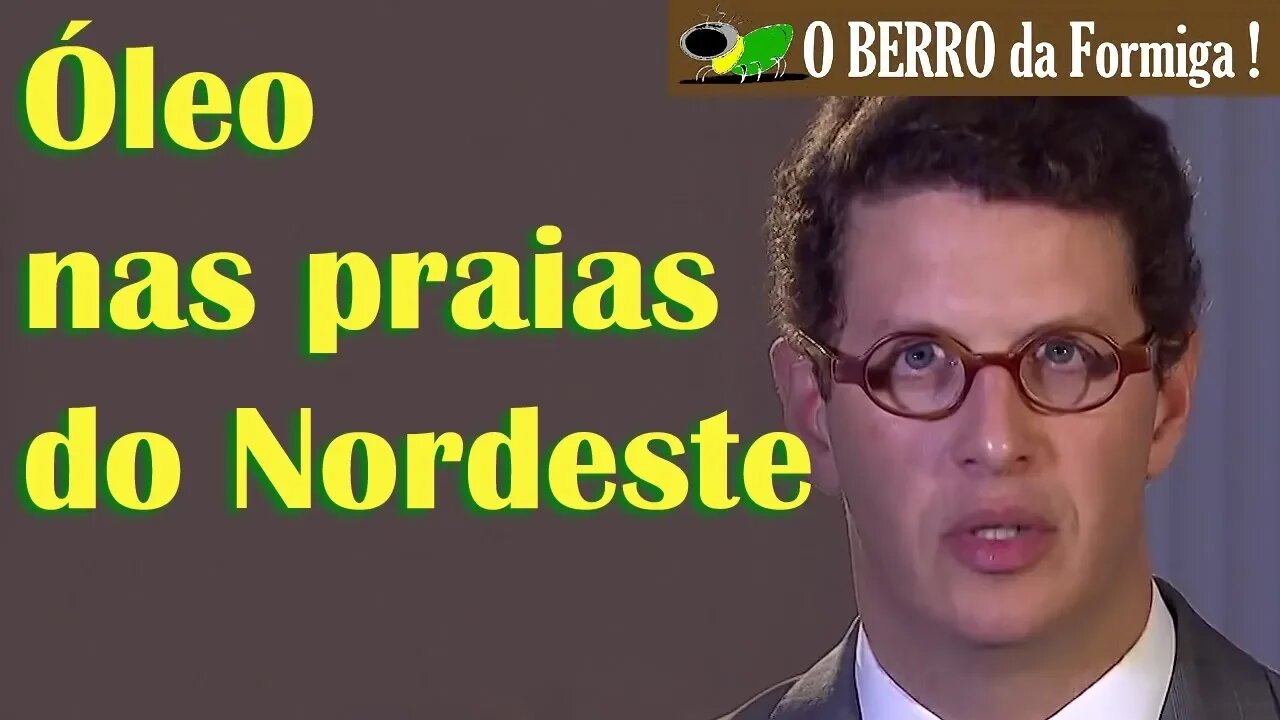 Pronunciamento do ministro Ricardo Salles - óleo nas praias do Nordeste