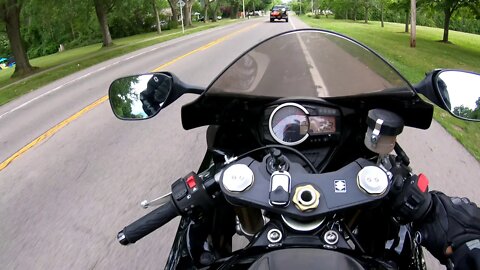 Just cruisin. Gsxr 750, Honda fury