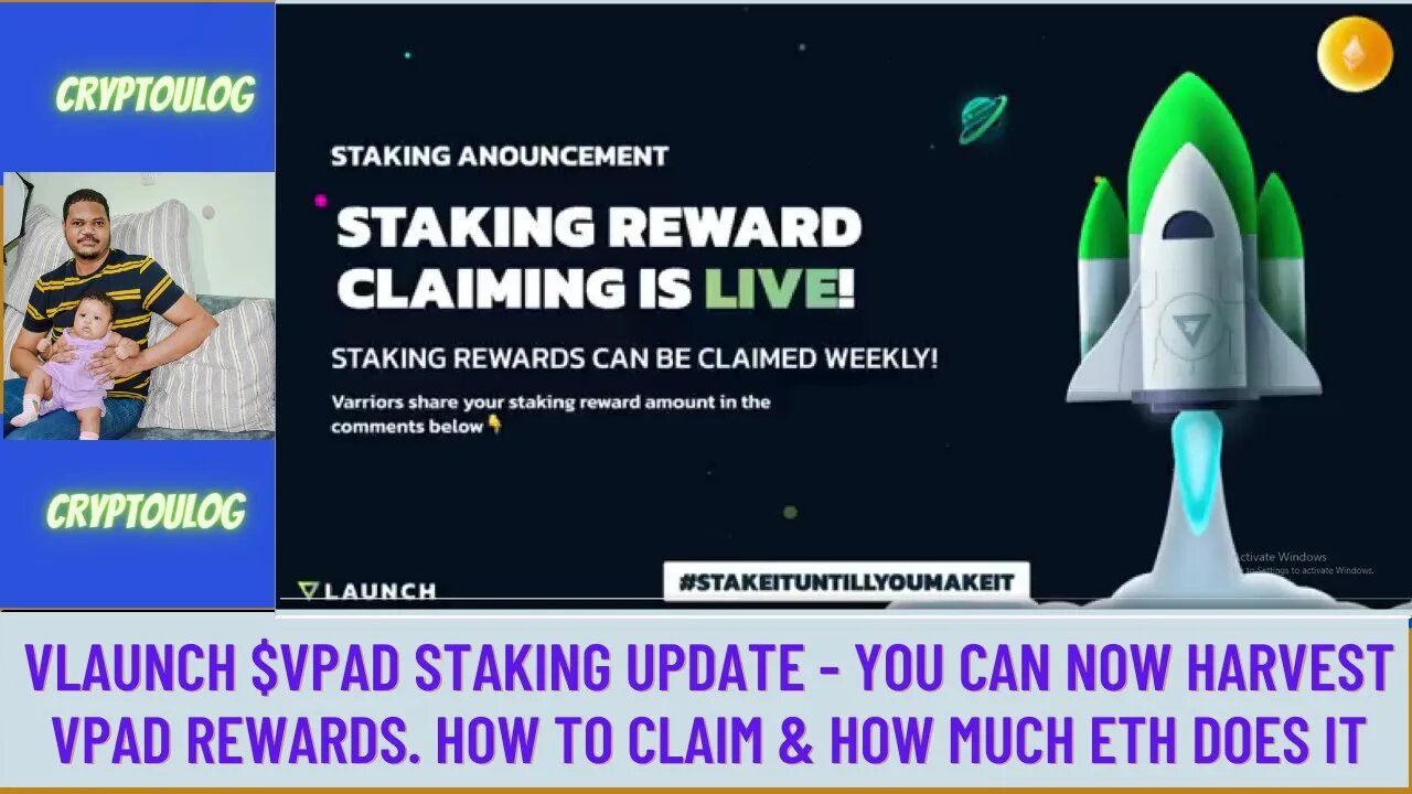 Vlaunch $VPAD Staking Update - You Can Now Harvest VPAD Rewards. How To Claim & How Much ETH Does It