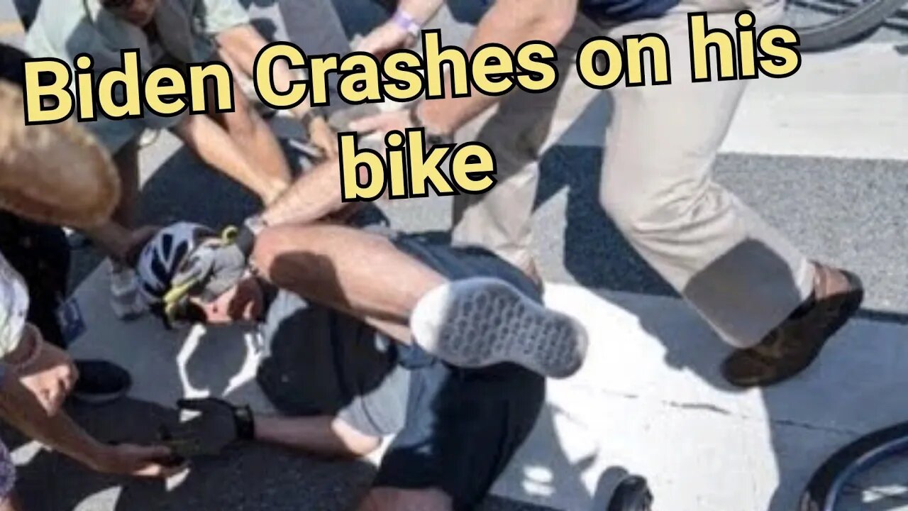 Breaking news Biden crashes on his bike