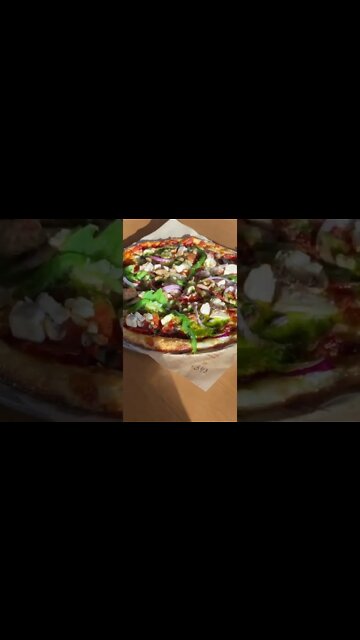 Blaze Pizza with that extra garlic pesto