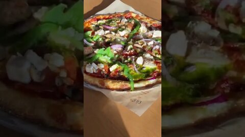 Blaze Pizza with that extra garlic pesto