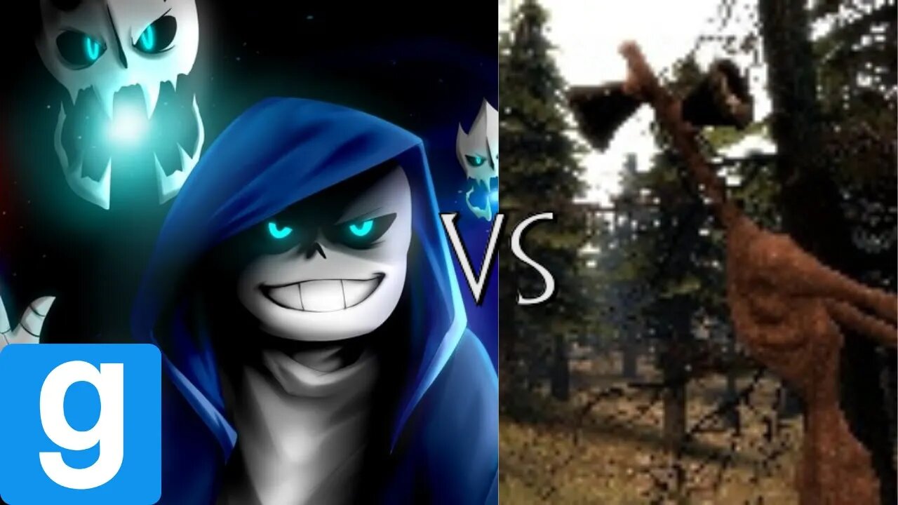 garrys mod glitchtale sans vs siren head