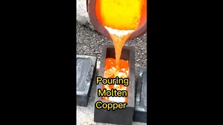 Pouring Molten Copper for you, asmr video - #fyp #asmr #relaxing