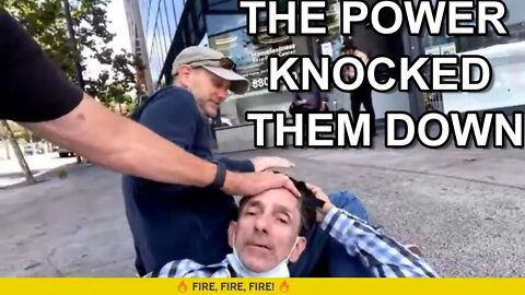 STREET KNOCK DOWN, INSTANT TONGUES & SINGS AMAZING GRACE