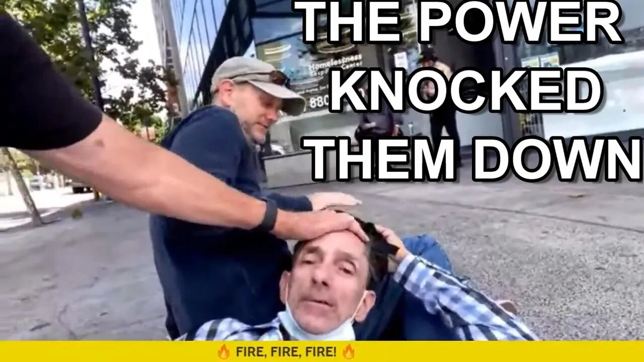 STREET KNOCK DOWN, INSTANT TONGUES & SINGS AMAZING GRACE