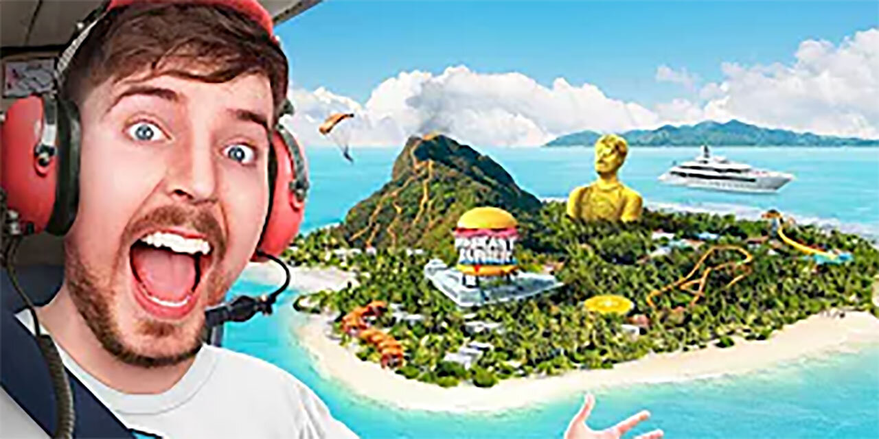 I gifted a private island to my 100,000,000th subscriber.