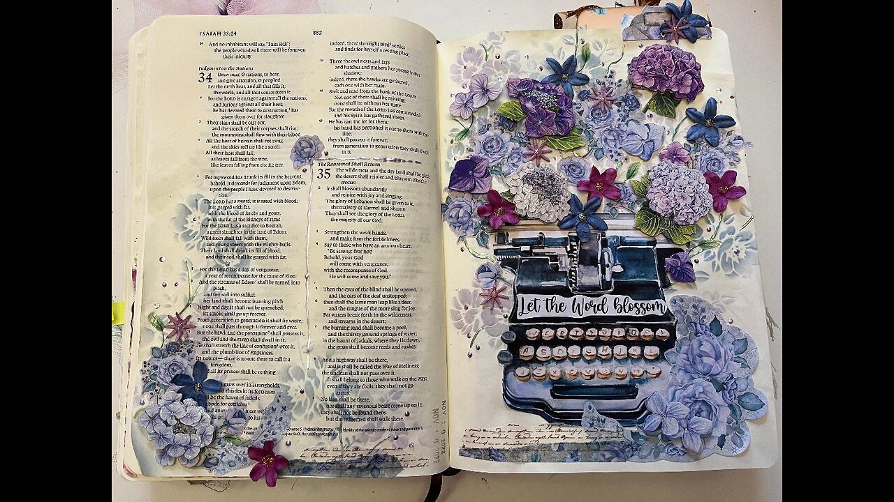 Let's Bible Journal Isaiah 35 (from Lovely Lavender Wishes)