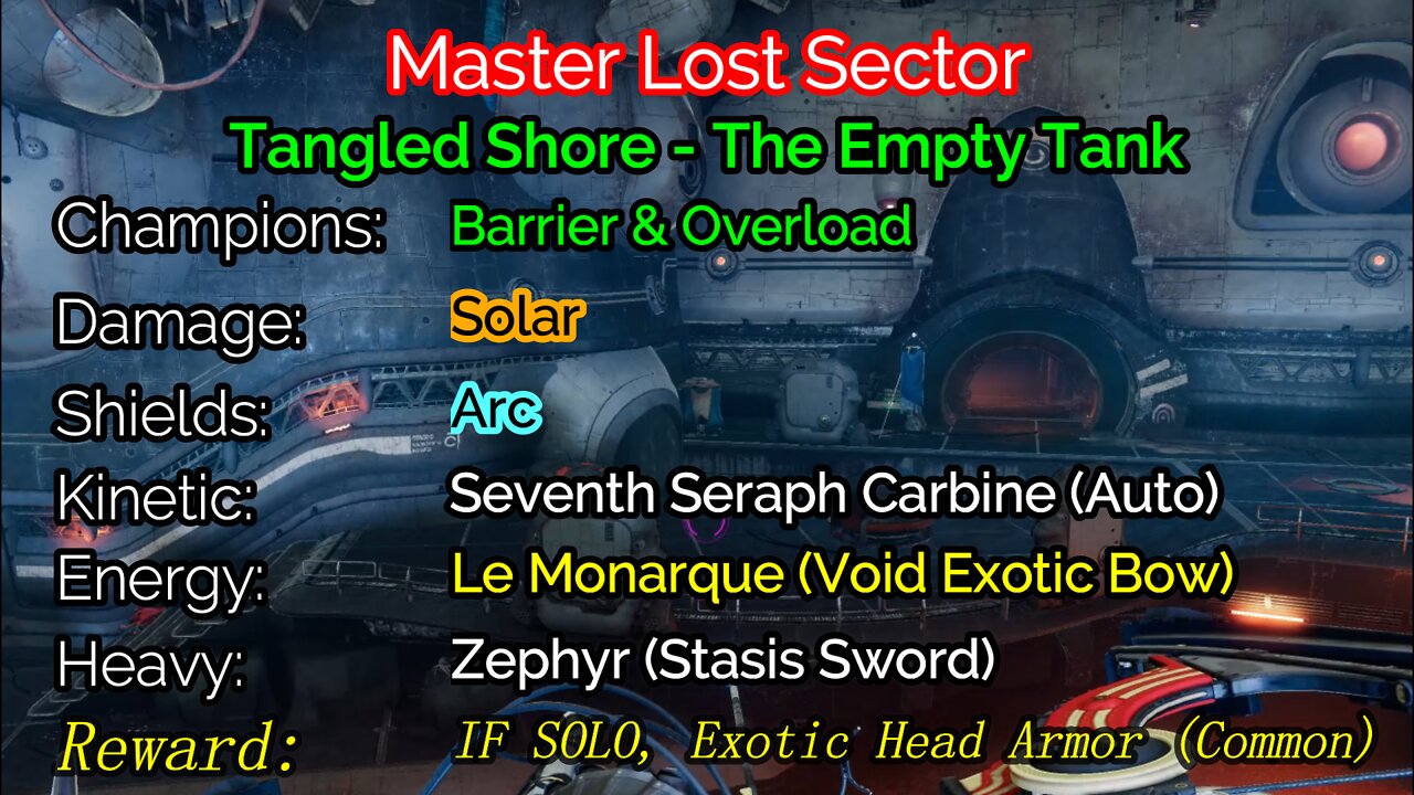Destiny 2 Master Lost Sector: The Empty Tank on the Tangled Shore 2-9-22