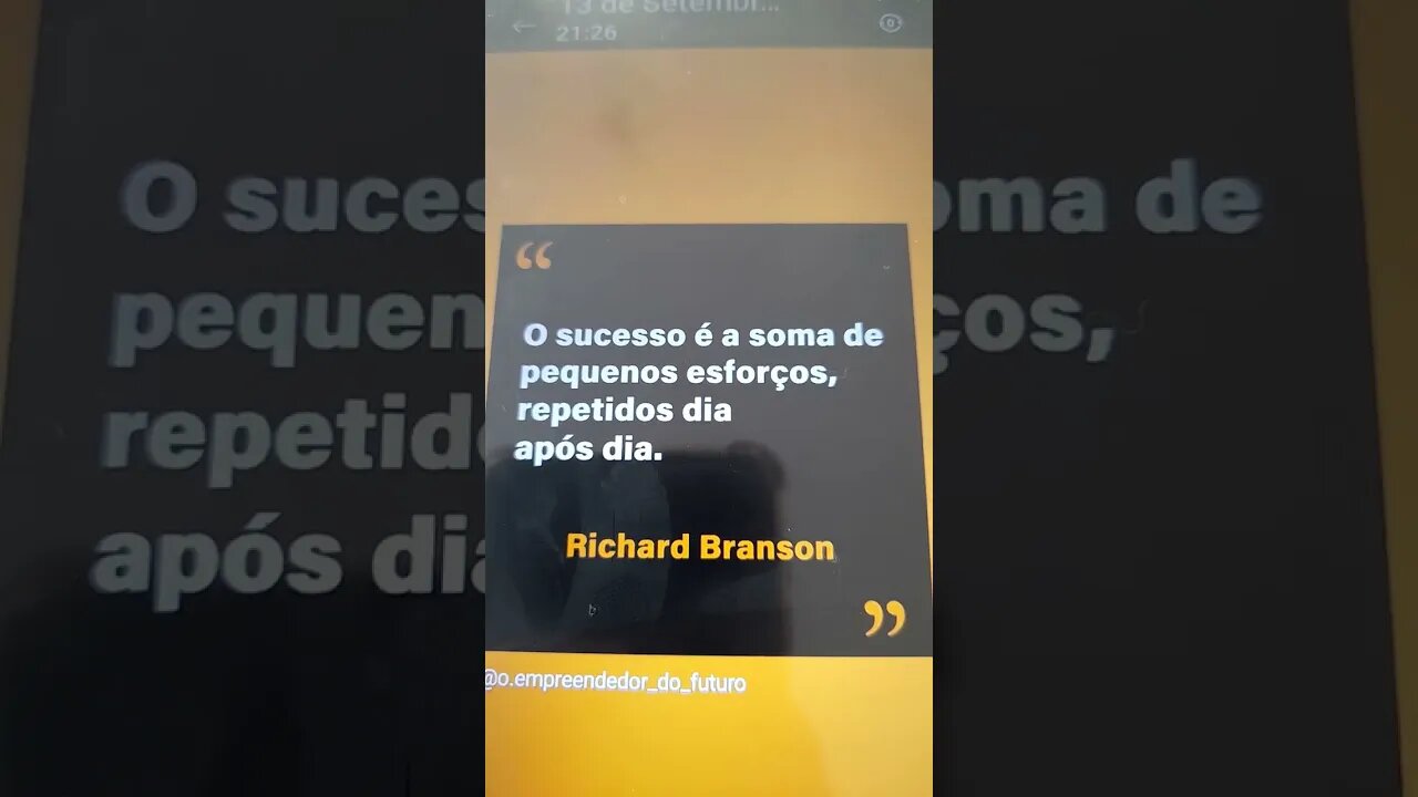 O sucesso é a soma de pequenos esforços DIA A DIA
