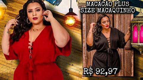 Macacão Plus size Macaquinho Leve Blogueira Luxo Manga Morcego!