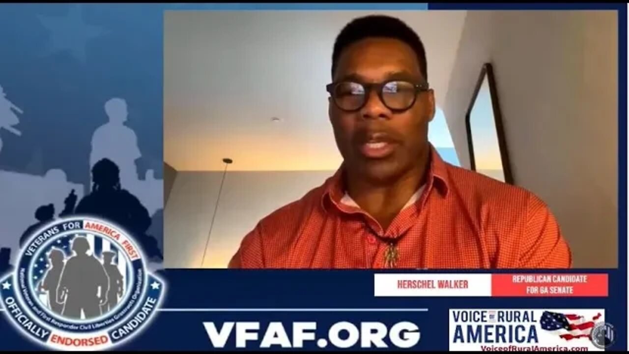 HERSCHEL WALKER For Senate - VFAF endorsed - Veterans For America First Sponsored Interview .