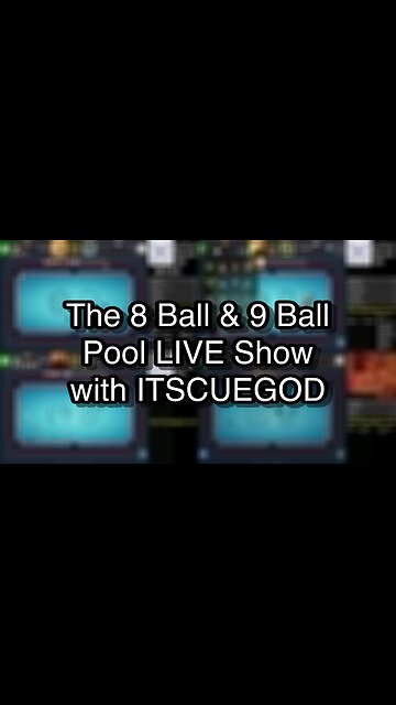 The 8 Ball & 9 Ball Pool LIVE Show with ITSCUEGOD