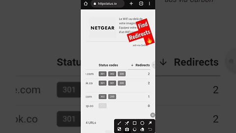 Find redirects of any url | Find status code #httpstatuscodes