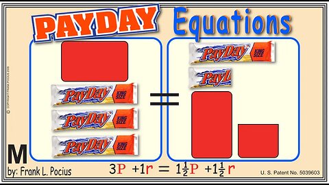 VISUAL PAYDAY 3P+1r=1.5P+1.5r EQUATION _ SOLVING BASIC EQUATIONS _ SOLVING BASIC WORD PROBLEMS