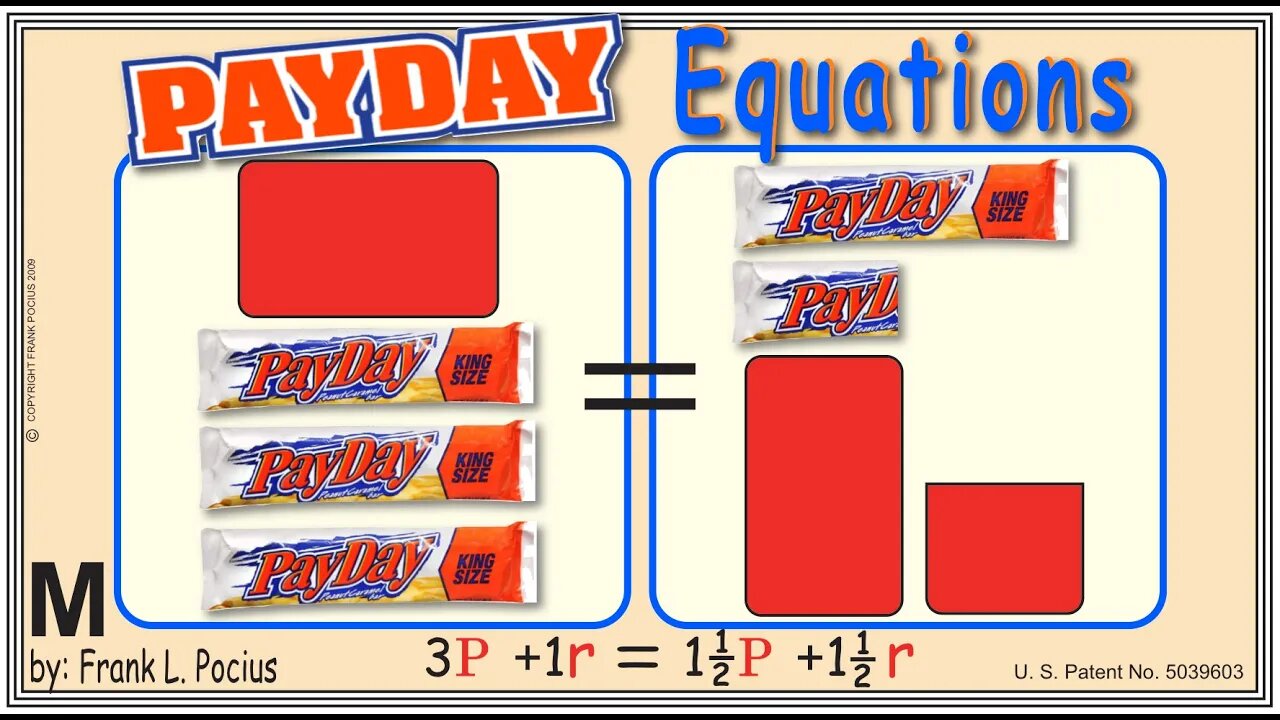 VISUAL PAYDAY 3P+1r=1.5P+1.5r EQUATION _ SOLVING BASIC EQUATIONS _ SOLVING BASIC WORD PROBLEMS