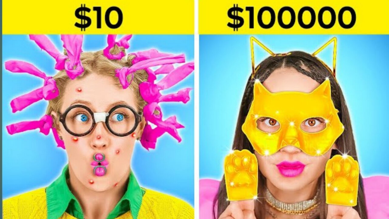 COOL CHEAP VS EXPENSIVE BEAUTY GADGETS || Rich vs Broke! Easy Makeup & Hair Hacks by 123 GO!