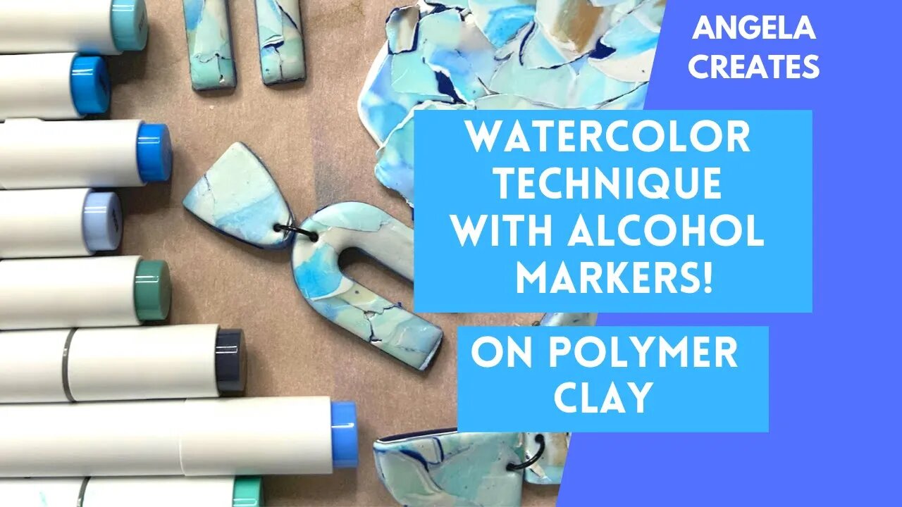 POLYMER CLAY TECHNIQUE USING ALCOHOL MARKERS! THIS IS SO COOL, A step by step of how