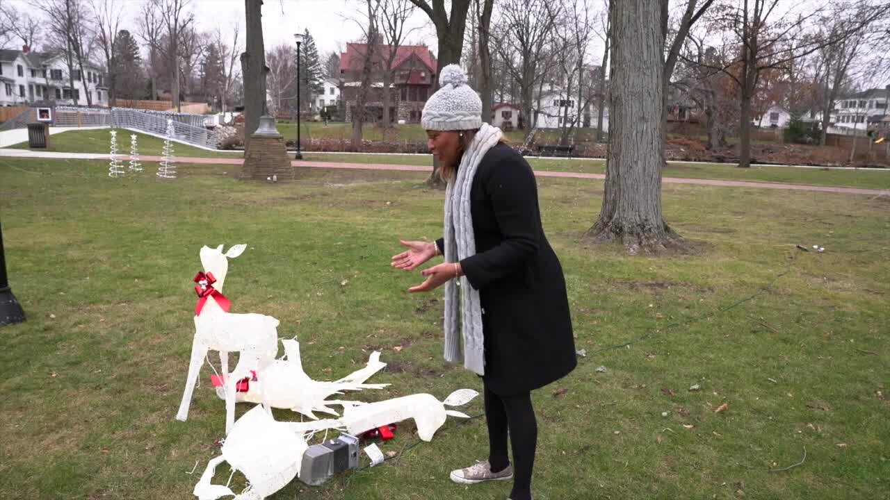 Holiday Grinch vandalizes Eaton Rapids park