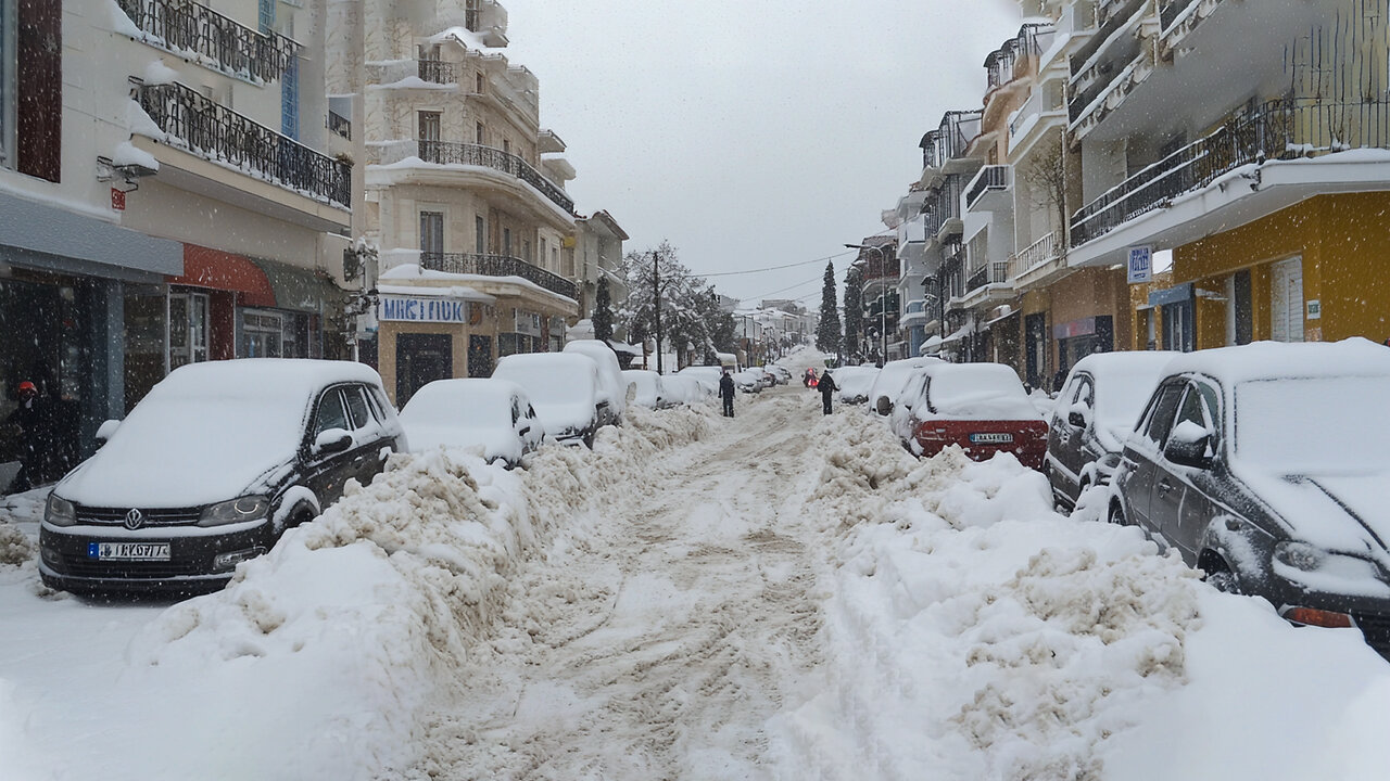 Greece NOW! Flash Floods and Snowstorms Wreak Havoc After Storm Bora