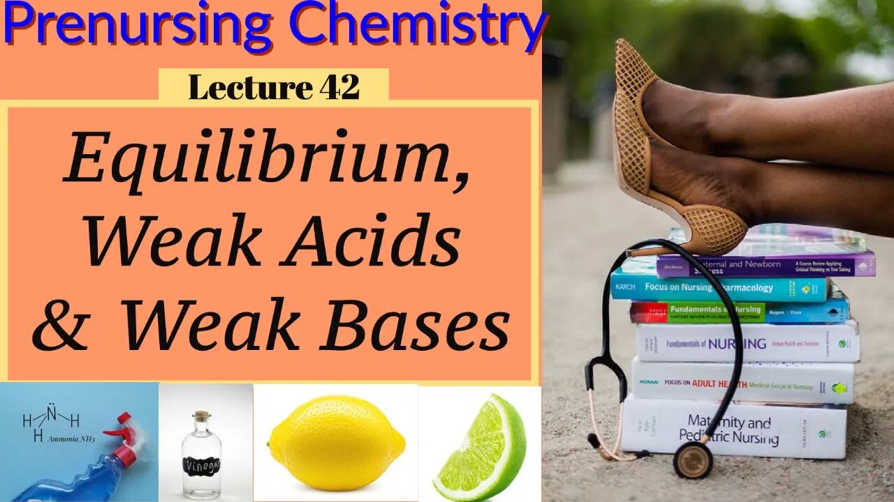 Equilibrium Weak Acids & Bases Chemistry Video for Nurses Video (Lecture 42)