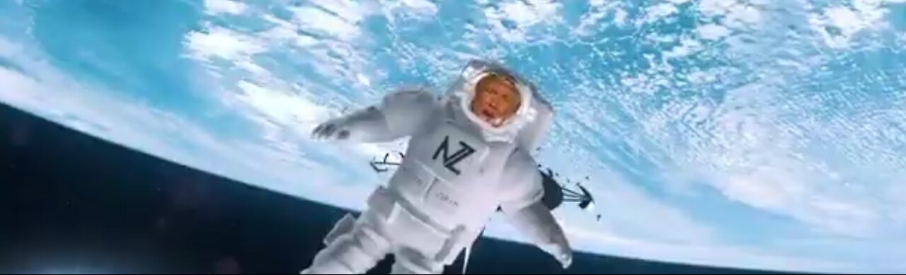 Trump Astronaut In The Ocean by Masked Wolf