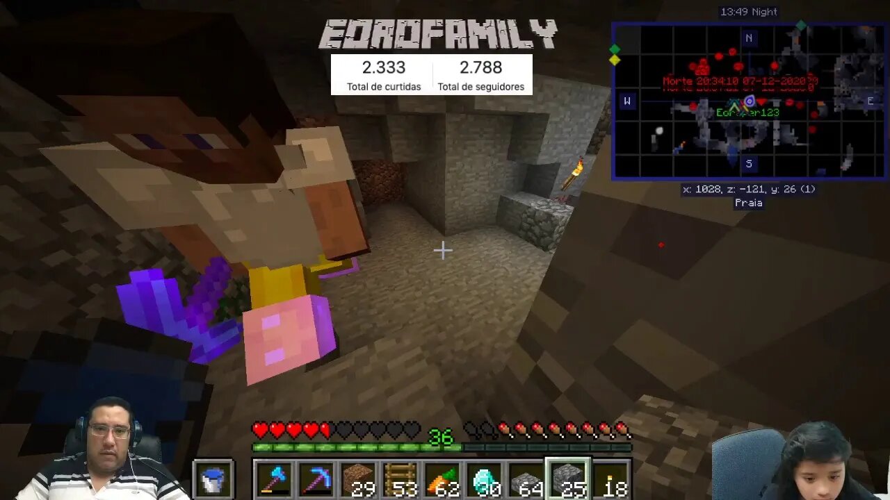 Live de Minecraft 1.15.2 com inscritos e #pai_eoroper + #malununes - EP09