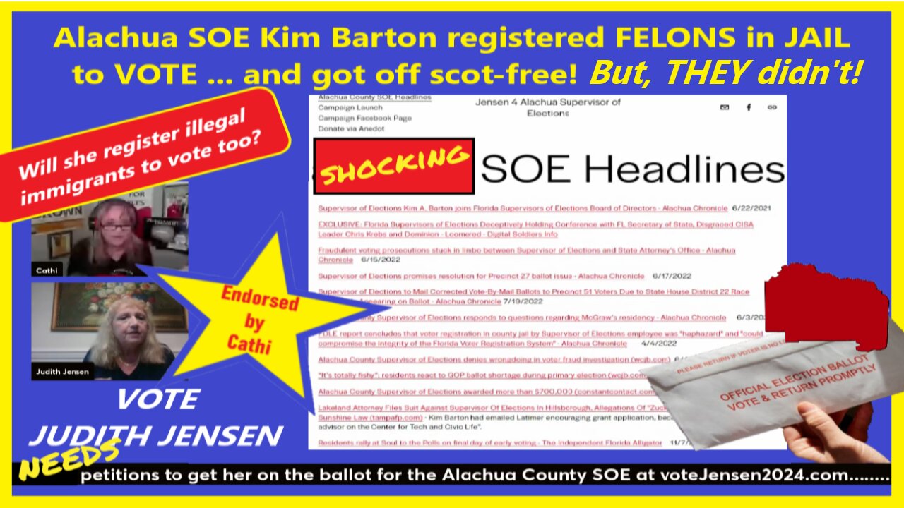 FL Elections Supervisor Registered FELONS to Vote in Jail and got off Scot-free!