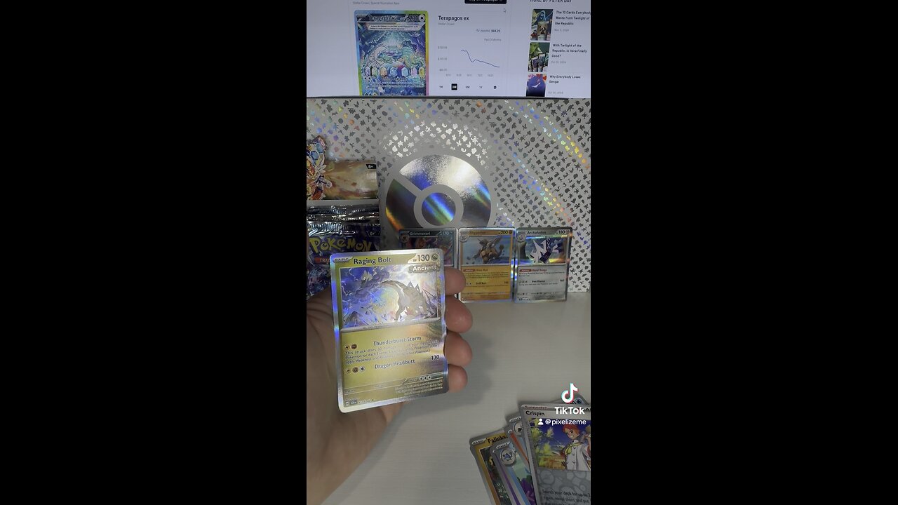 Pokemon Stellar Crown - I pulled A Rare Raging Bolt Ancient!