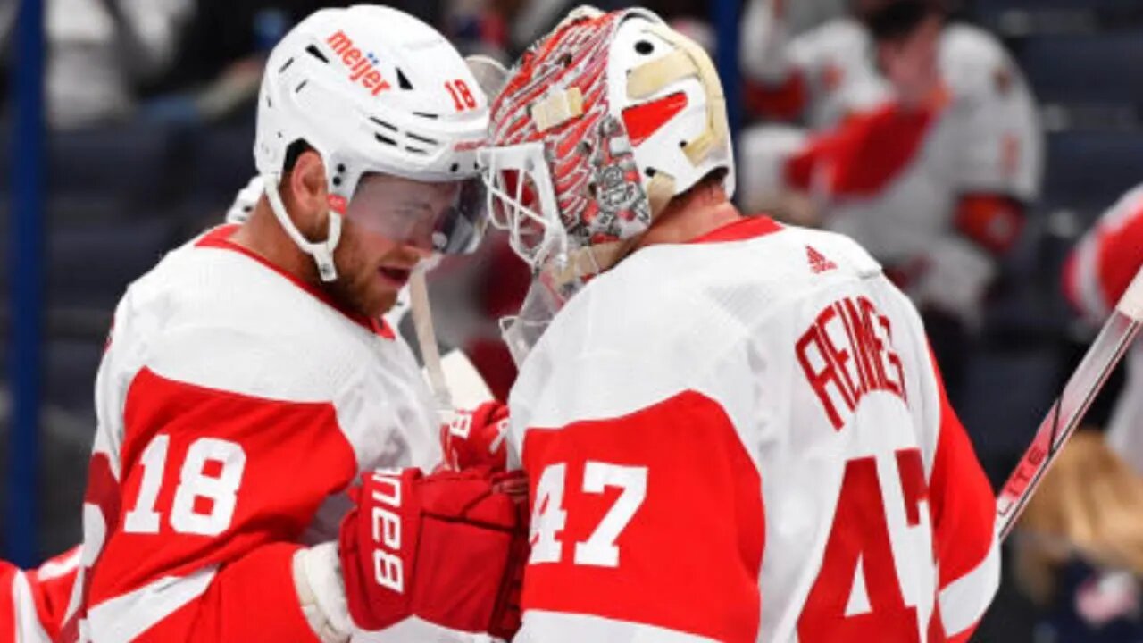 Reimer has a SHUTOUT in first game as a Red Wing...