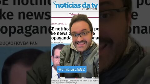 ABSURDO! TSE notifica Jovem Pan por dar ampla cobertura aos feitos do Governo Bolsonaro P3