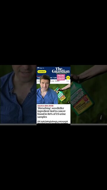Weed Killer Ingredient Found in 80% of US Urine Samples 😳#healthshort