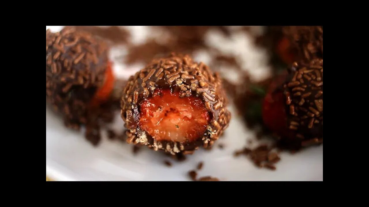 Brigadeiro com Morango - Doce Receita