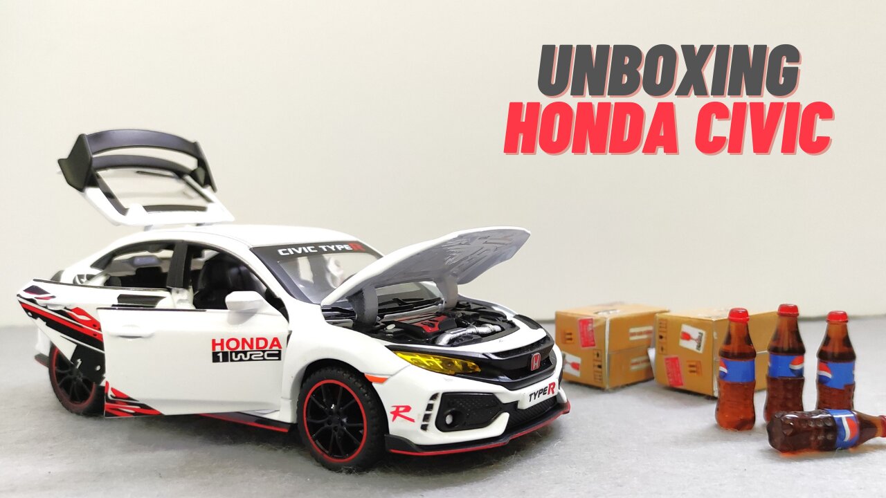 Unboxing 😳😳 and Review of 1:24 Scale Detailed Honda Civic Type R 2022 | Diecast Model Car