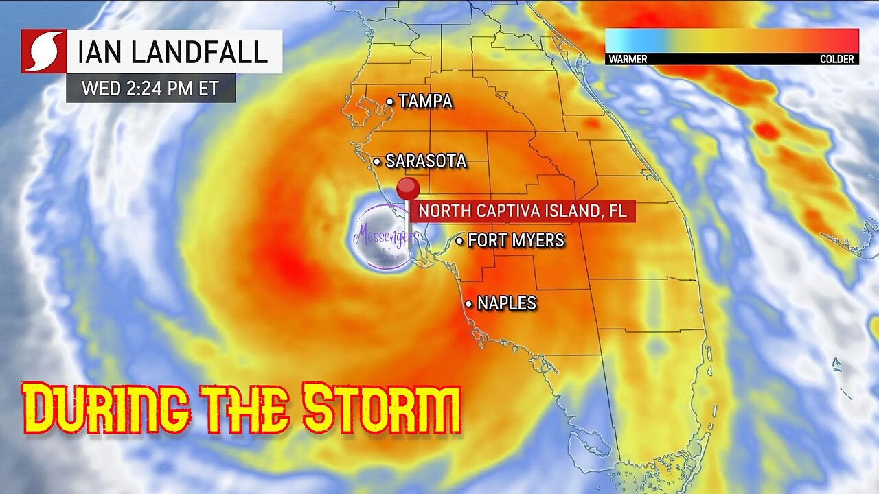 Hurricane Ian during and after the storm