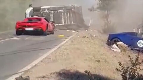 Two Super-Cars Crash While Trying To Pass A Truck, Killing Married Couple