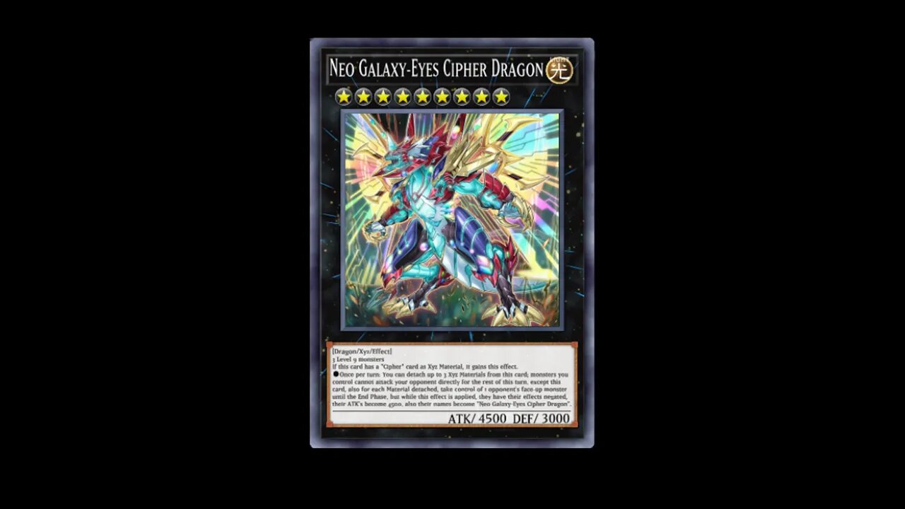 Neo Galaxy Eyes Cipher Dragon - The Card You didn't know.