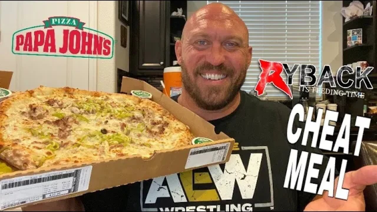 Papa Johns Philly Cheese Steak XL Pizza Cheat Meal Food Review Ryback Its Feeding Time