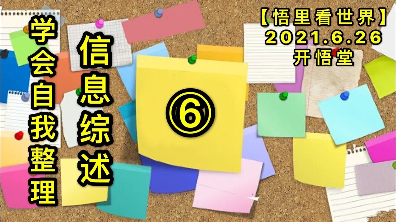 KWT1990(6)学会自我整理,信息综述20210626-8【悟里看世界】