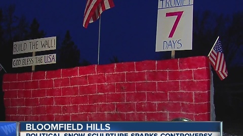 Local man builds Trump's wall outside his home