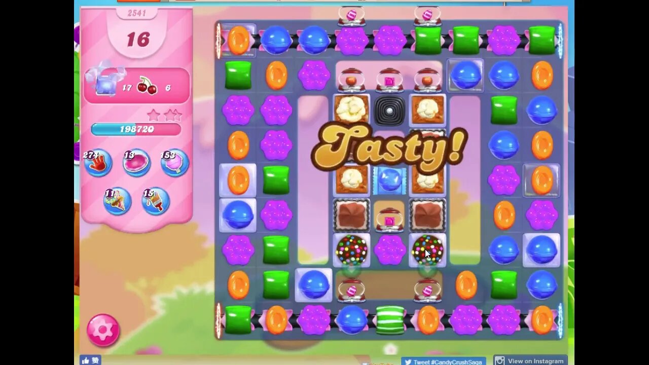 Candy Crush Level 2541 Audio Talkthrough, 3 Stars 0 Boosters
