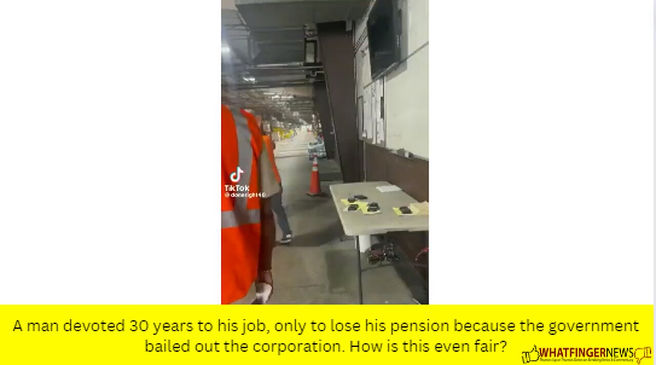 A man devoted 30 years to his job, only to lose his pension because the government bailed out