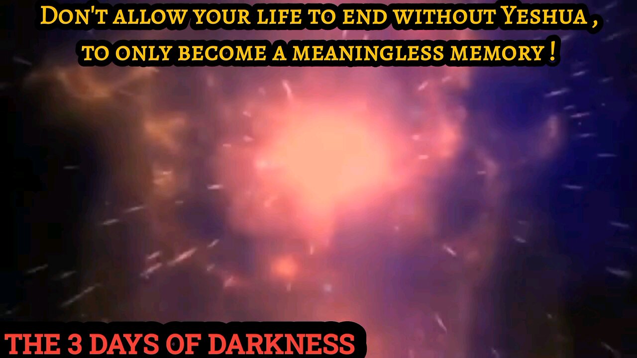 3 DAYS OF DARKNESS FAST APPROACHING! Unfortunately you ignored all my warnings to get baptized .....