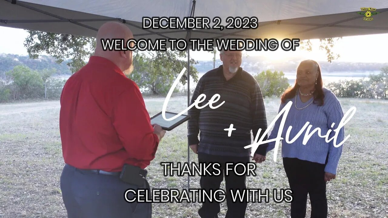 Wedding of Lee Besing & Avril Rollison at Canyon Lake TX on December 2, 2023 #wedding #marriage