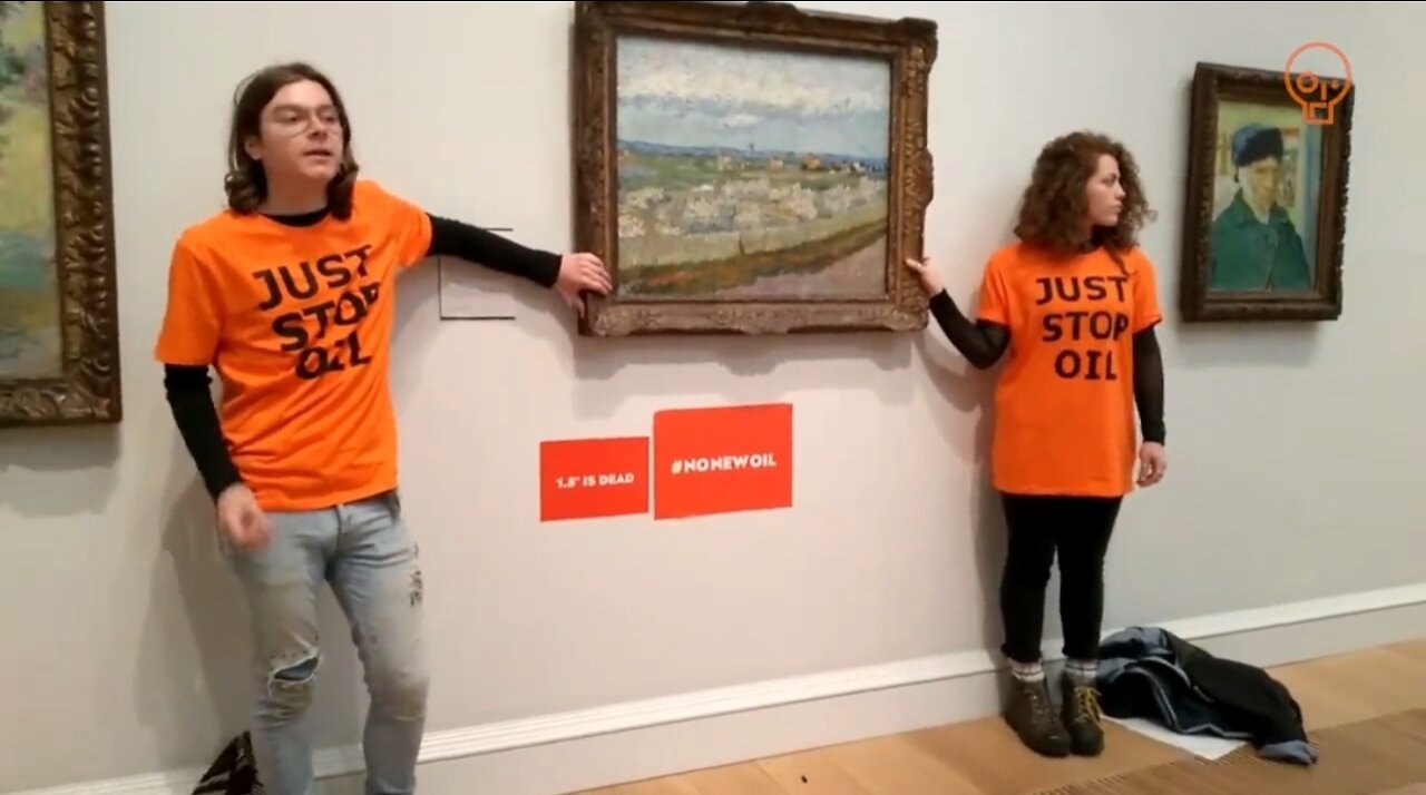 Stop Oil Protestors Glued Their Hands To Vincent Van Gogh Painting