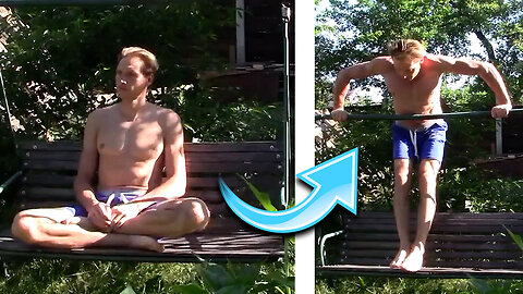 Street workout on a swing! Funny Workout motivation.