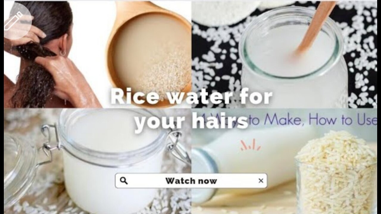 DIY-How to grow faster hair with rice water,best serum for hair growth and thickness@heybeautiful